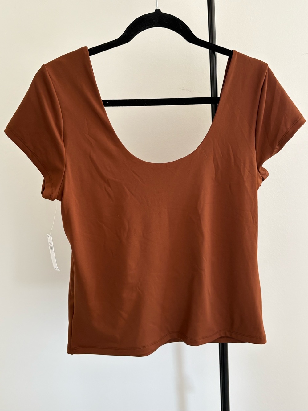 Old Navy Short Sleeve Scoop Neck Top - Rust Brown